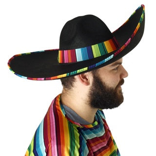 Mexican Hat - Black With Striped Band