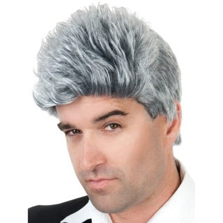 Party Wig - Men's Short Silver Grey Wig