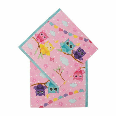 Printed Lunch Napkins - Owl Pk20