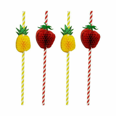 Paper Straws - Strawberry and Pineapple