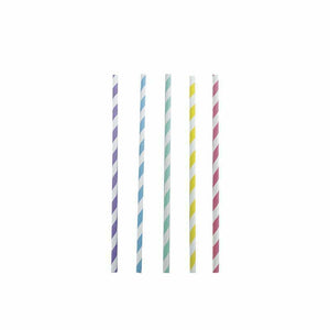 Paper Straws - Pastel Mixed Colour Pk50