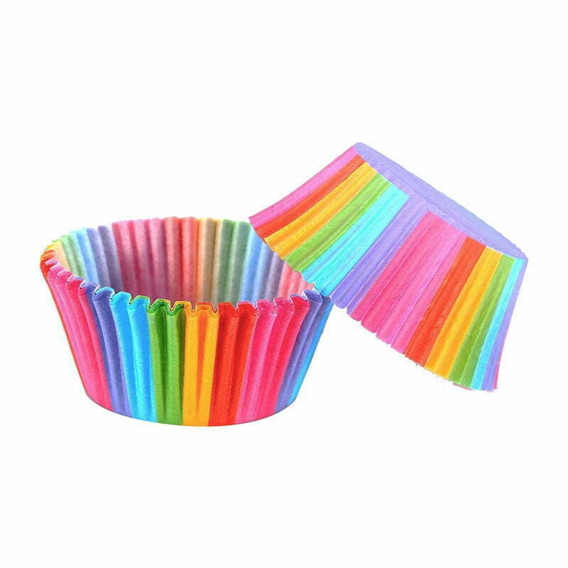 Cupcake Paper Cup - 100 Rainbow Cupcake Cup