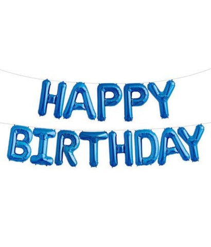 Juniorloon Foil Balloon - Happy Birthday Kit Set Dark Blue