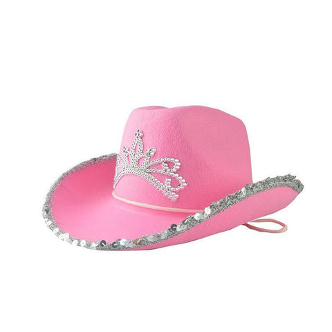 Cowboy Hat - Pink Cowboy Hat With Tiara / Star