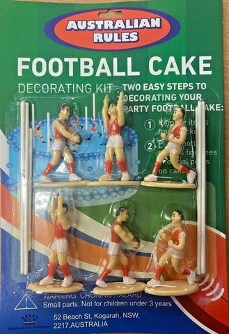 Cake Kit - Football Australian Rules Red & White