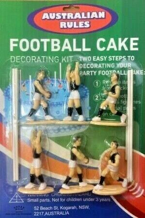 Cake Kit - Football Australian Rules Black & White
