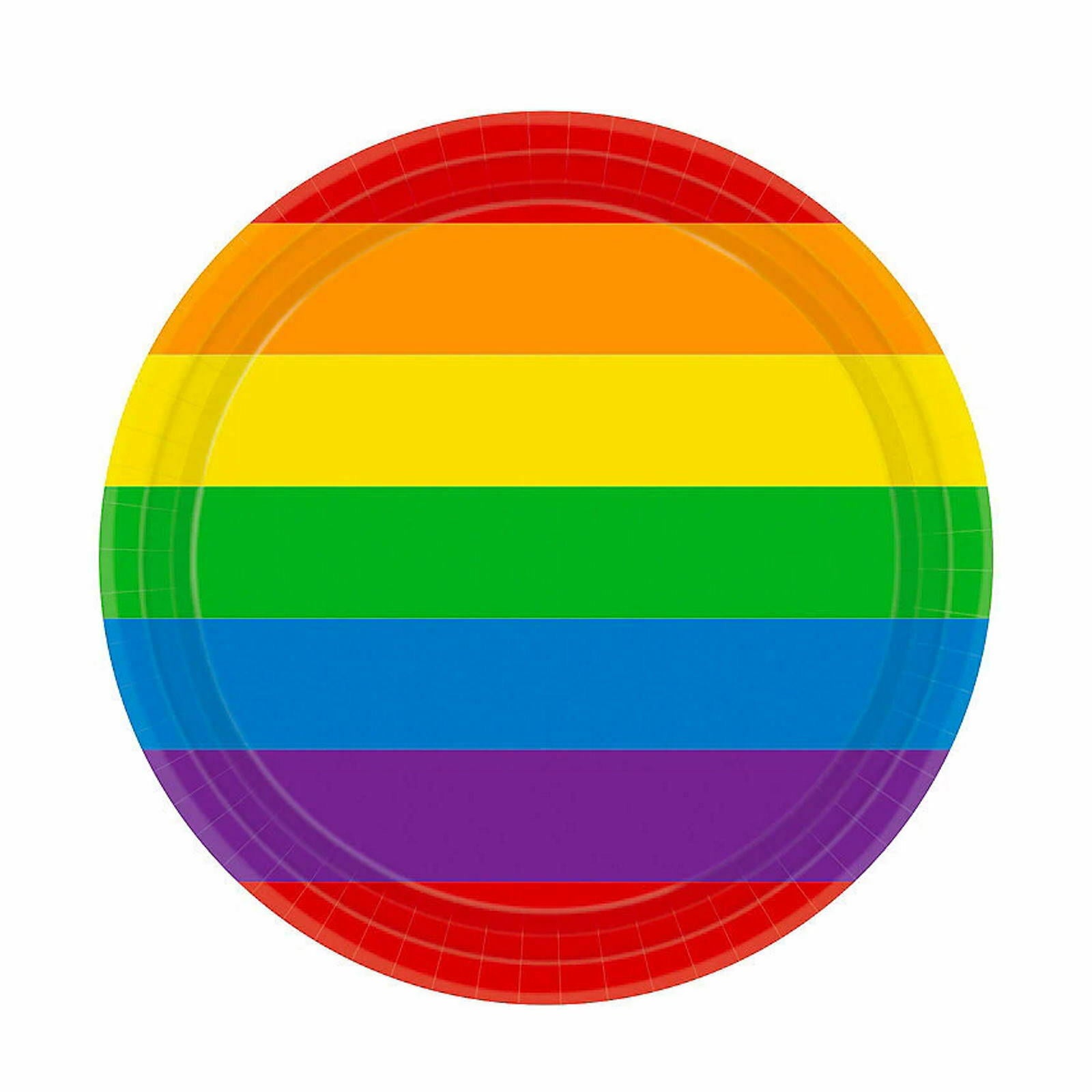 Paper Plate - Rainbow Round Paper Lunch Plates 7"/ 17cm