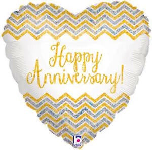 Foil Balloon 18'' - Happy Anniversary heart