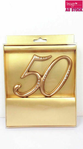 Cake Topper- 50th Gold