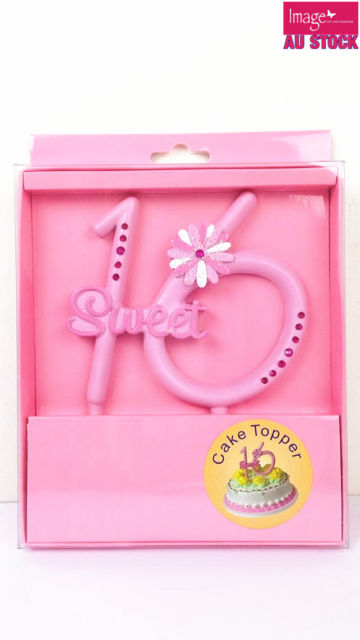 Cake Topper- Sweet 16th Pink