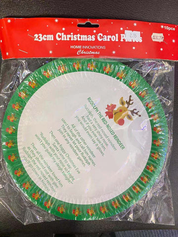 Printed Dinner Plates - Christmas Carol Asstd